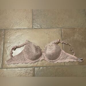 Lace Underwire Bra - Pink